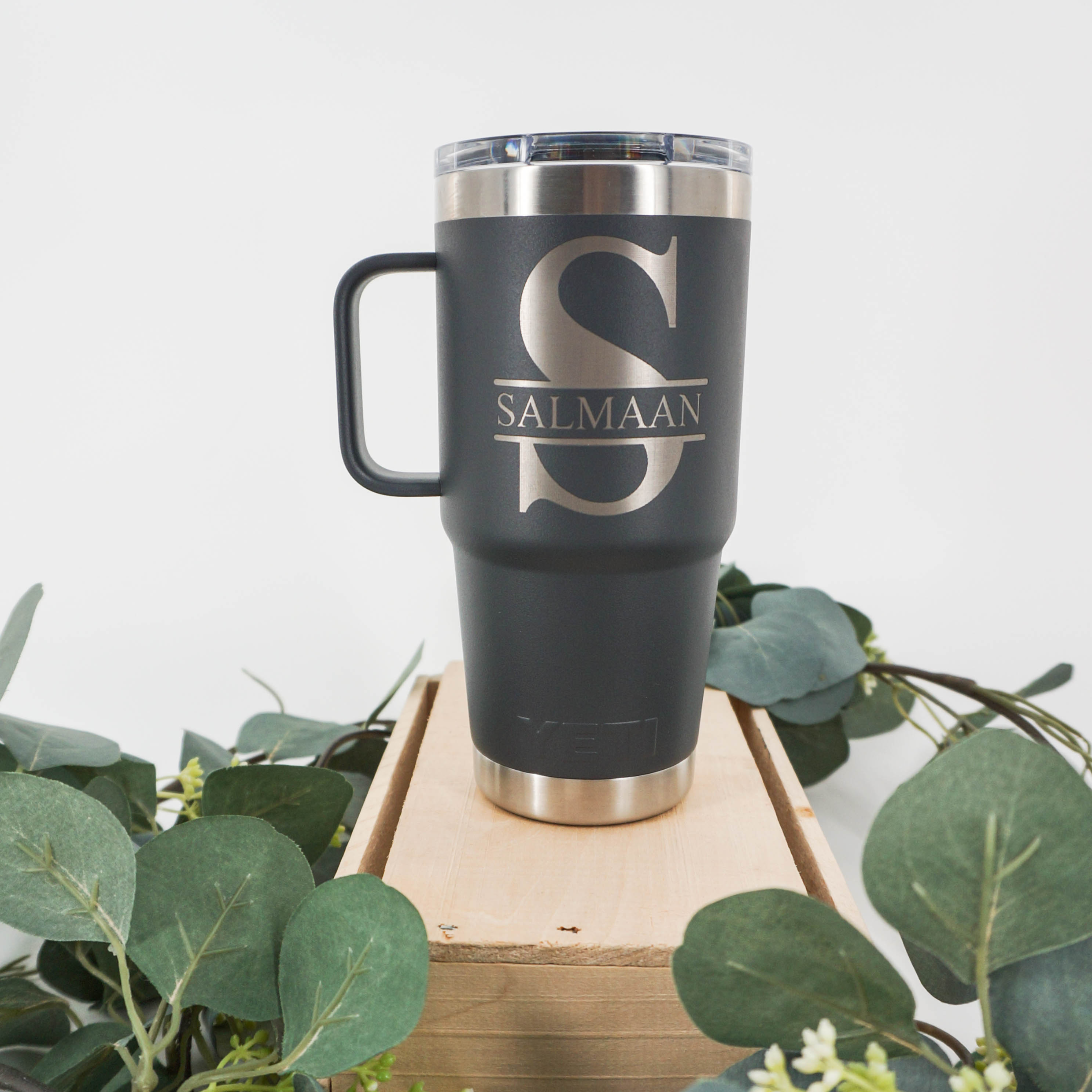 Custom Laser Engraved 30oz YETI Rambler Travel Mug with Stronghold