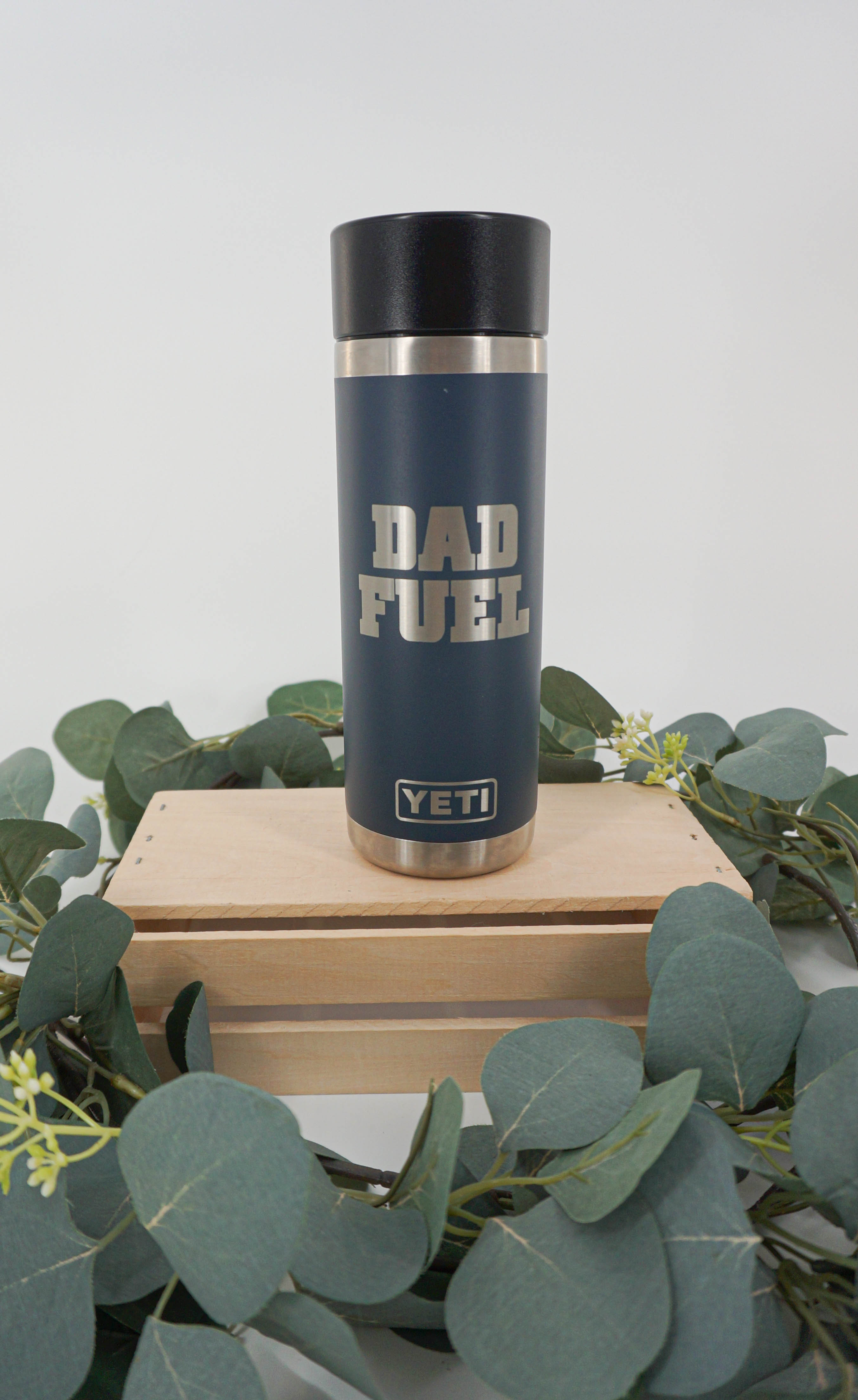 REAL YETI 18 Oz. Laser Engraved Nordic Blue Stainless Steel Yeti Rambler  Bottle With Chug Cap Personalized Vacuum Insulated YETI 