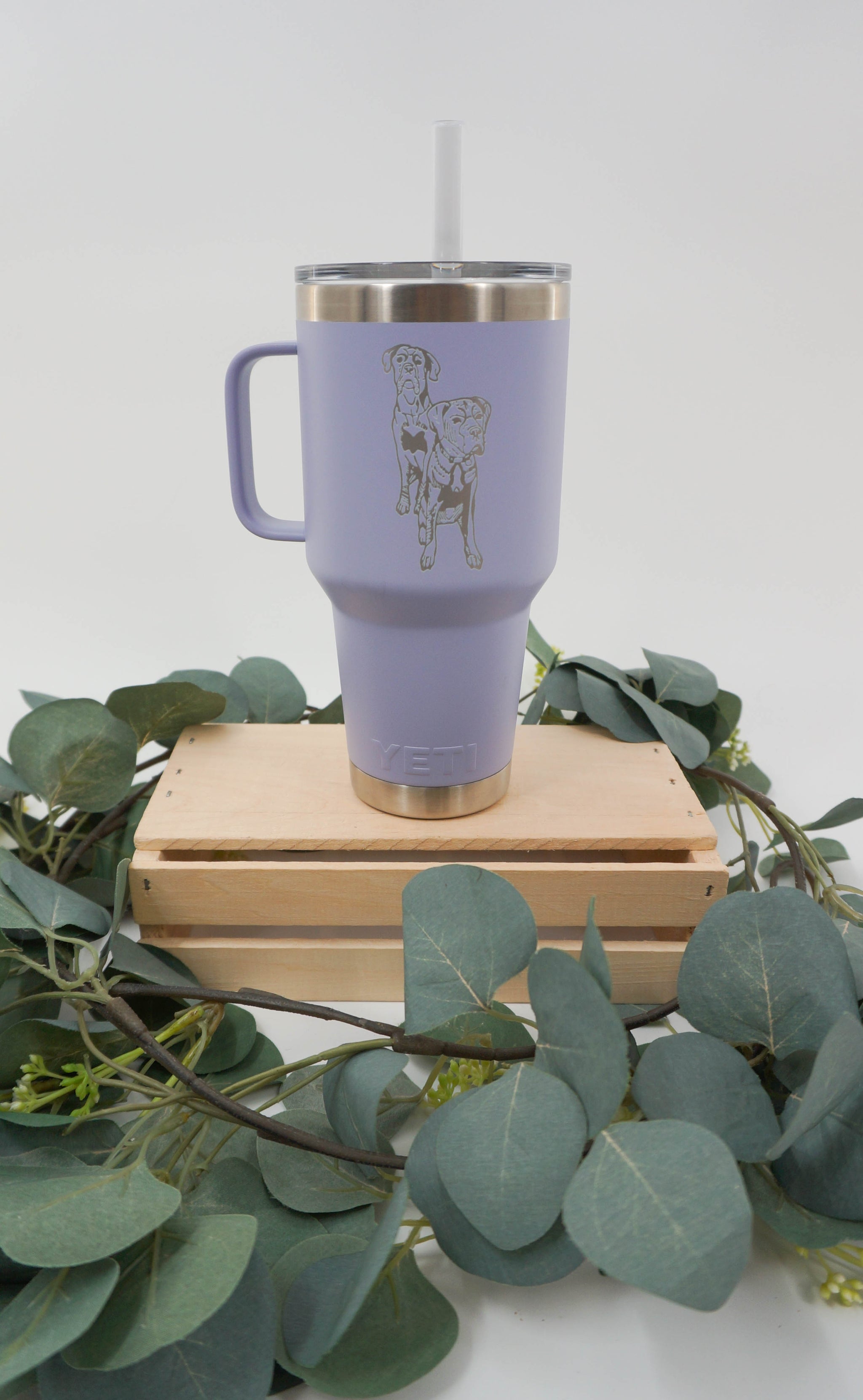 CBK Custom Laser Engraved 35oz YETI Rambler Mug with Straw Lid