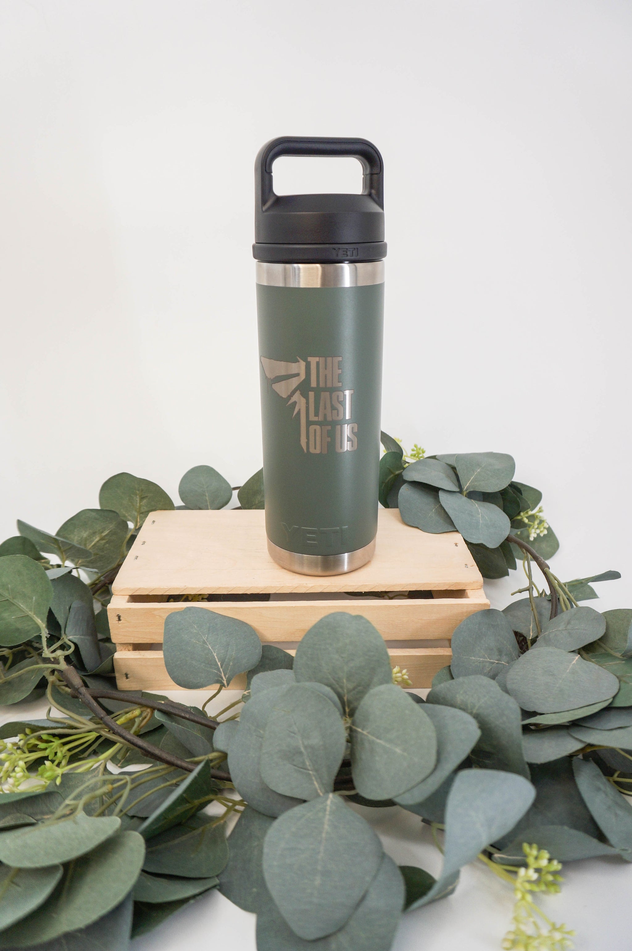 18oz - 360 Wildflower design laser engraved on a Yeti rambler with chug cap. on sale Multiple color options available...